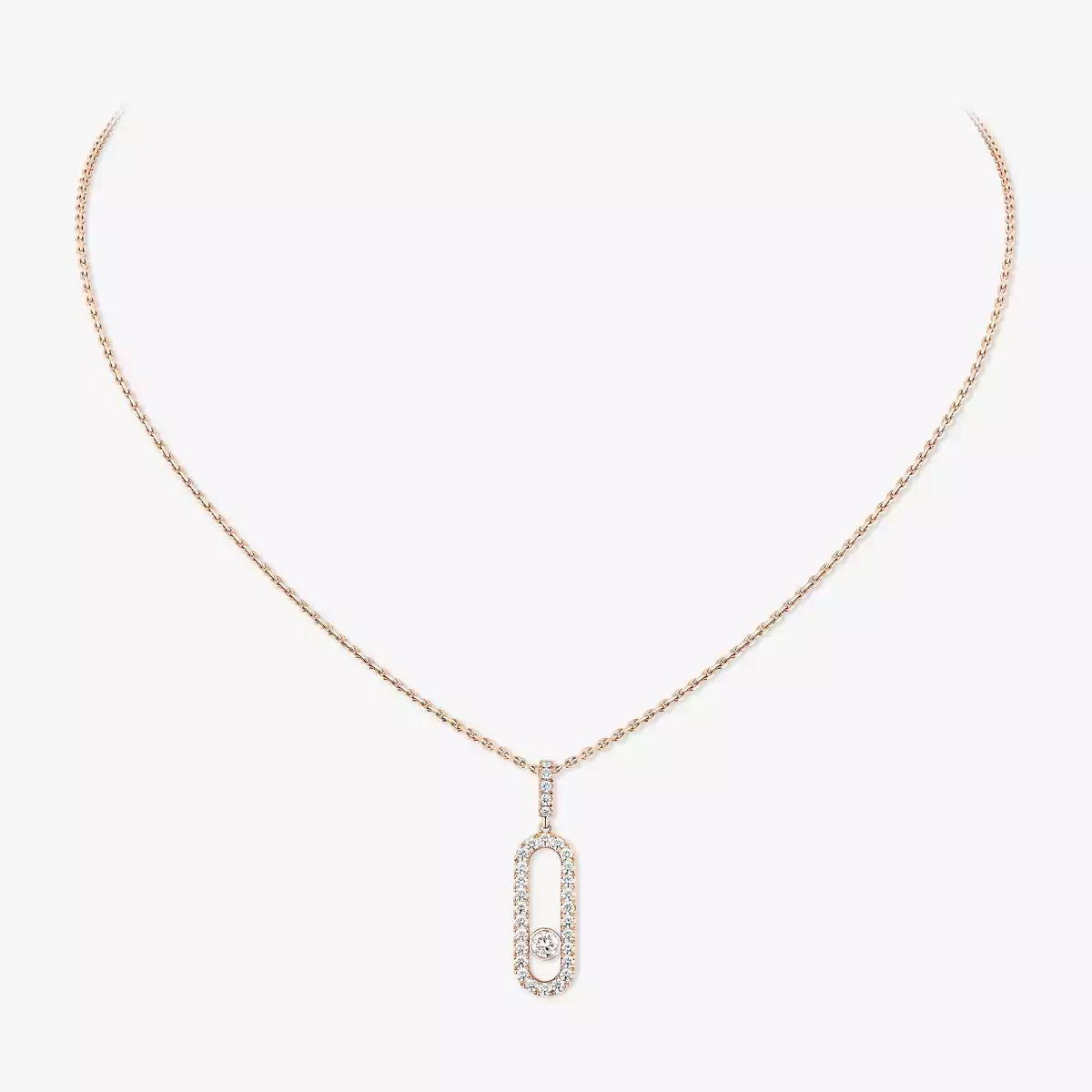 [Amore]Move Uno Diamond Necklace in Rose Gold