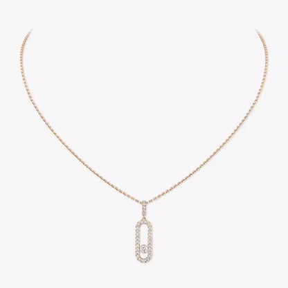 [Amore]Move Uno Diamond Necklace in Rose Gold