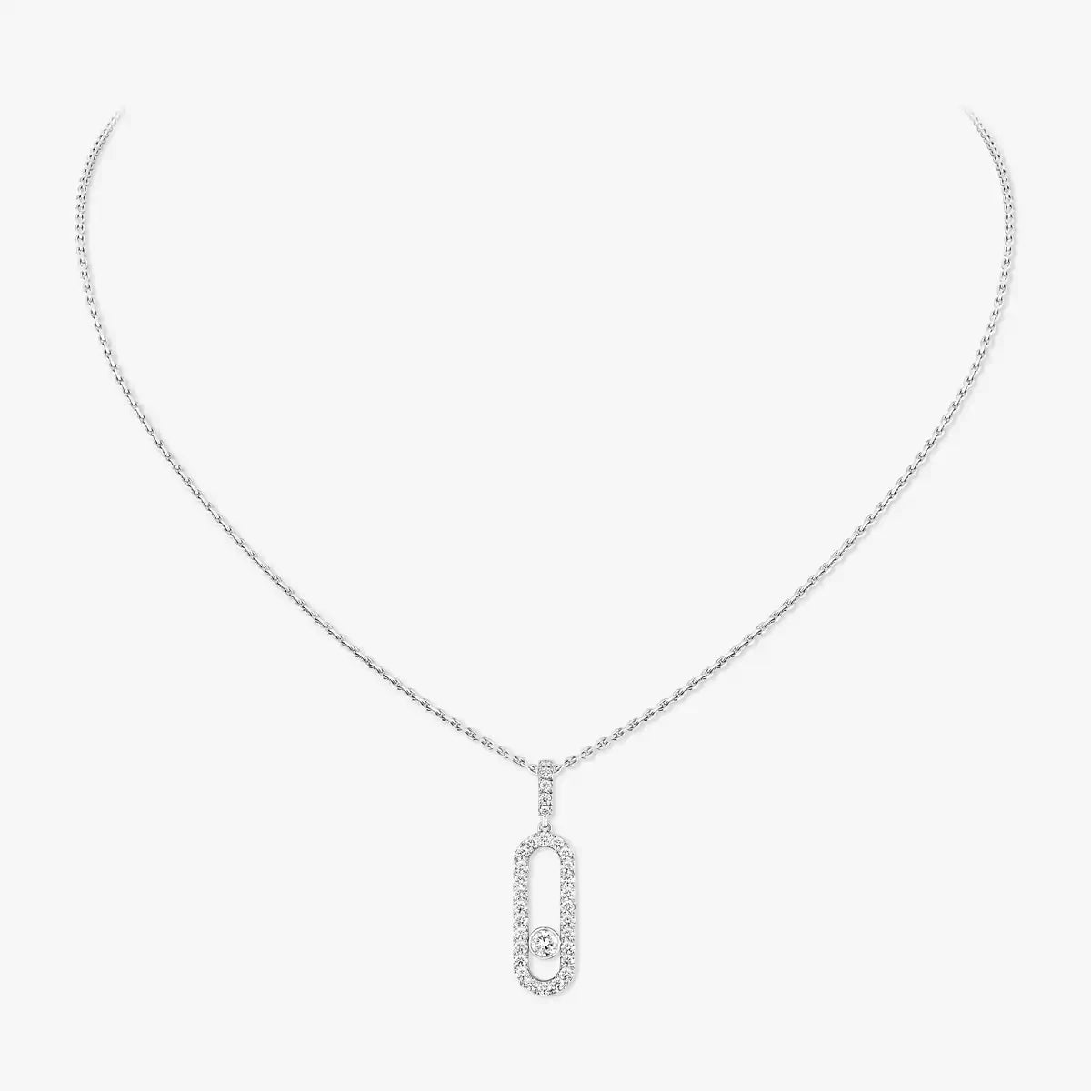 [Amore]Move Uno Diamond Necklace in Rose Gold