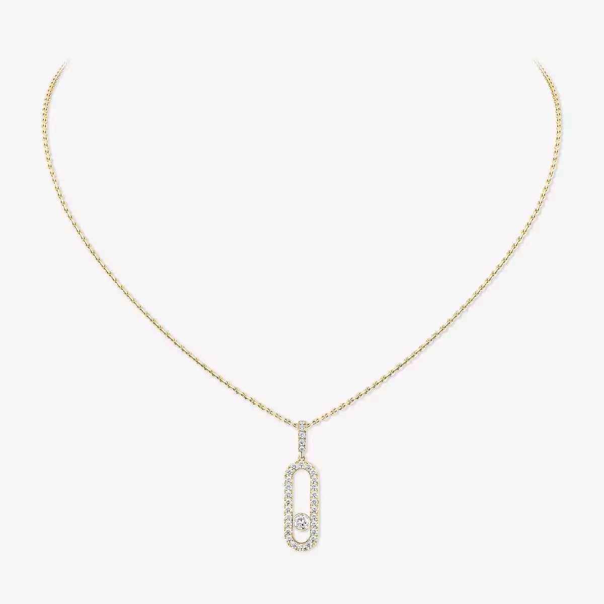 [Amore]Move Uno Diamond Necklace in Rose Gold