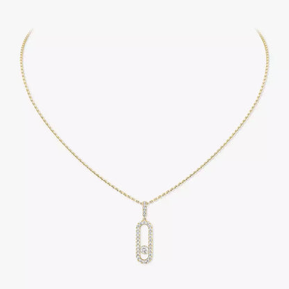 [Amore]Move Uno Diamond Necklace in Rose Gold