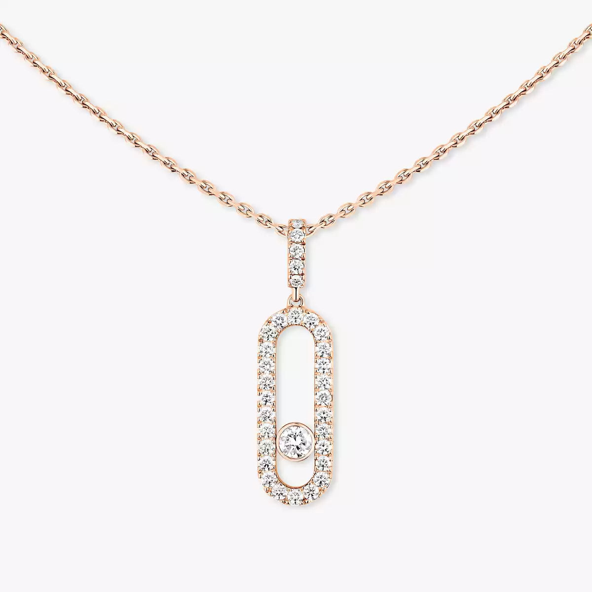 [Amore]Move Uno Diamond Necklace in Rose Gold