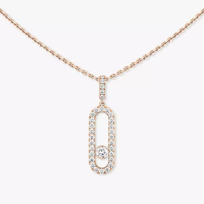 [Amore]Move Uno Diamond Necklace in Rose Gold