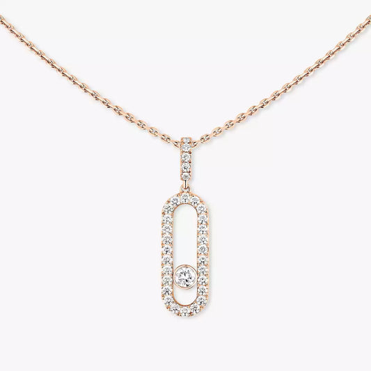 [Amore]Move Uno Diamond Necklace in Rose Gold