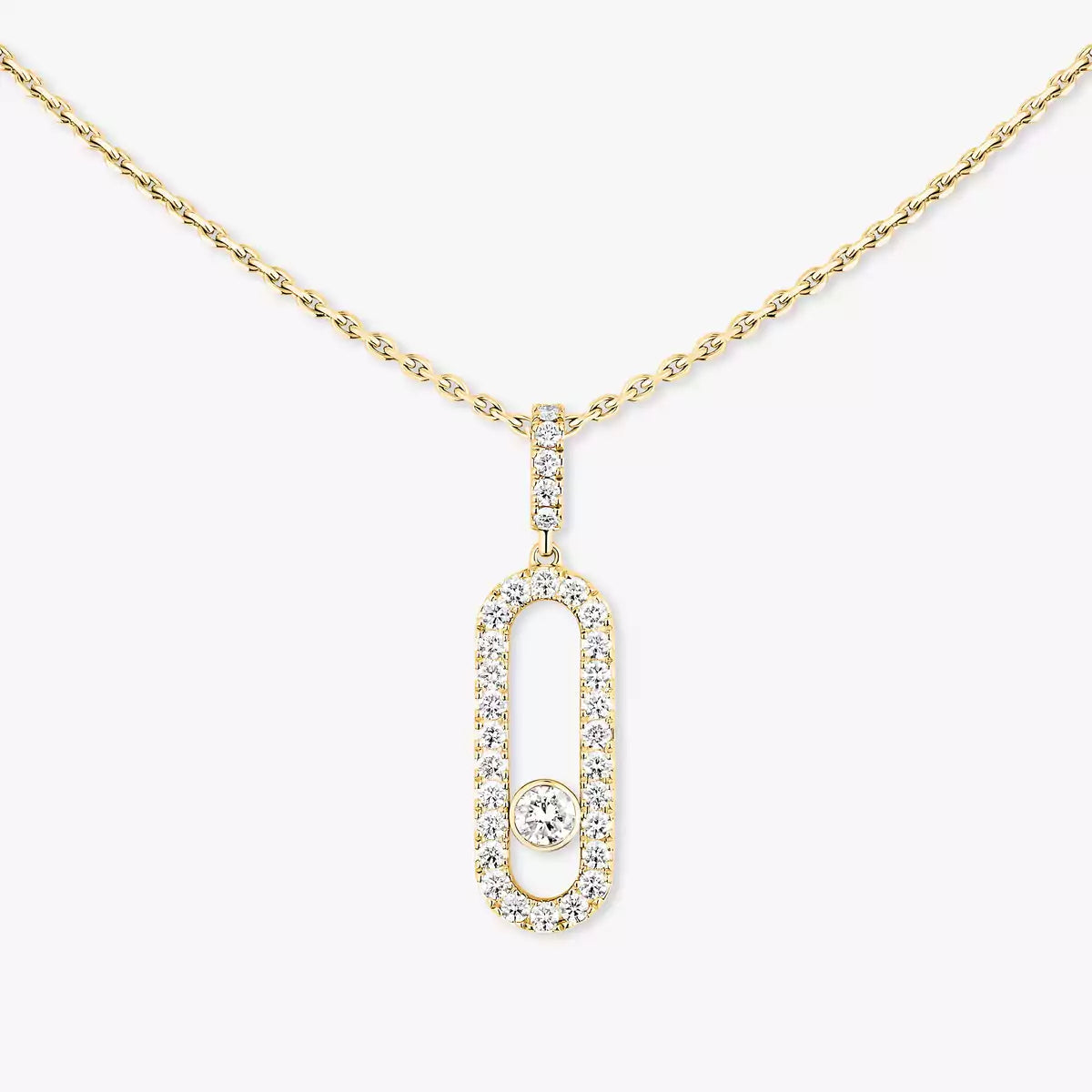 [Amore]Move Uno Diamond Necklace in Rose Gold