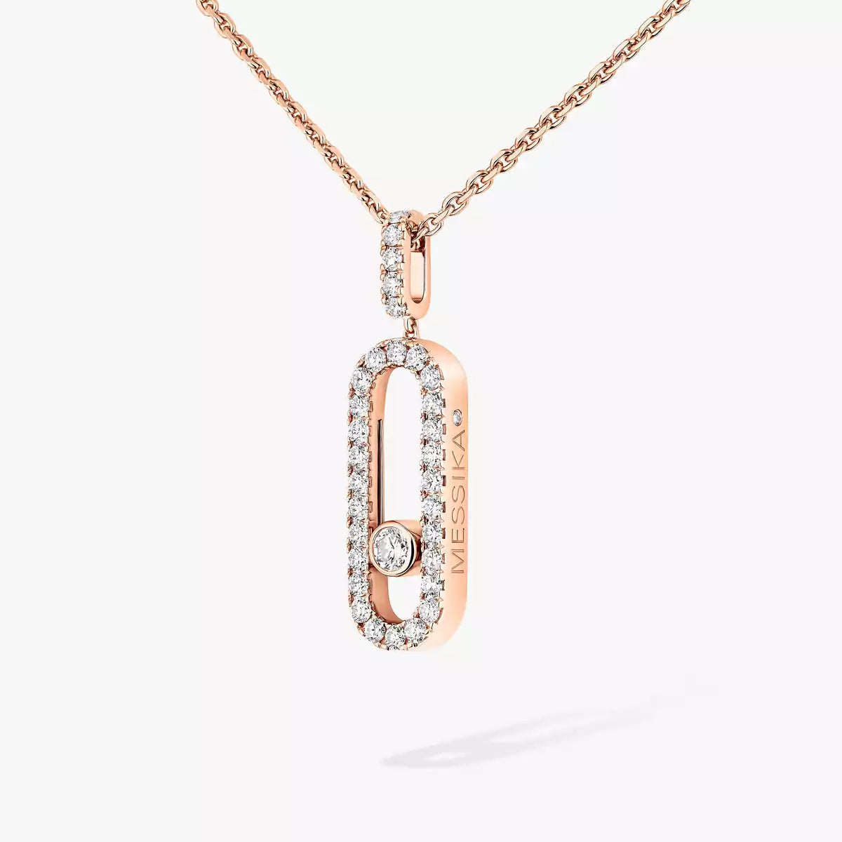 [Amore]Move Uno Diamond Necklace in Rose Gold