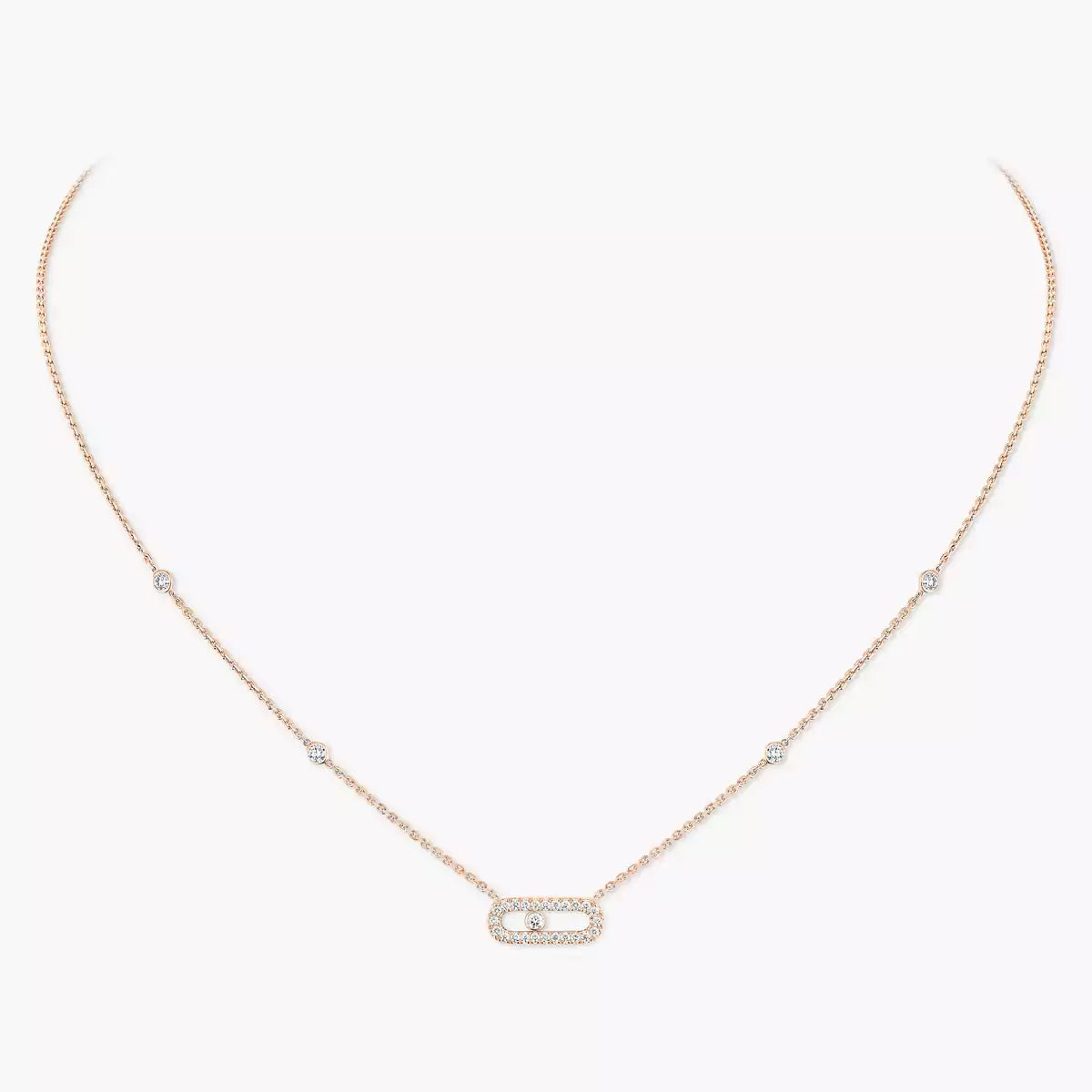 [Amore]Diamond Necklace Move Uno