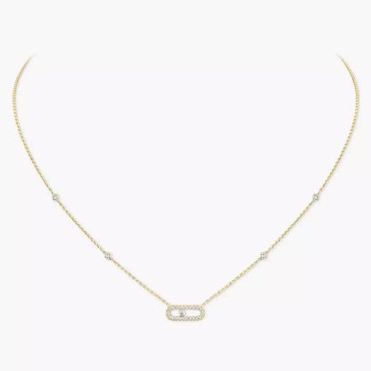 [Amore]Diamond Necklace Move Uno