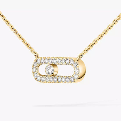 [Amore]Diamond Necklace Move Uno