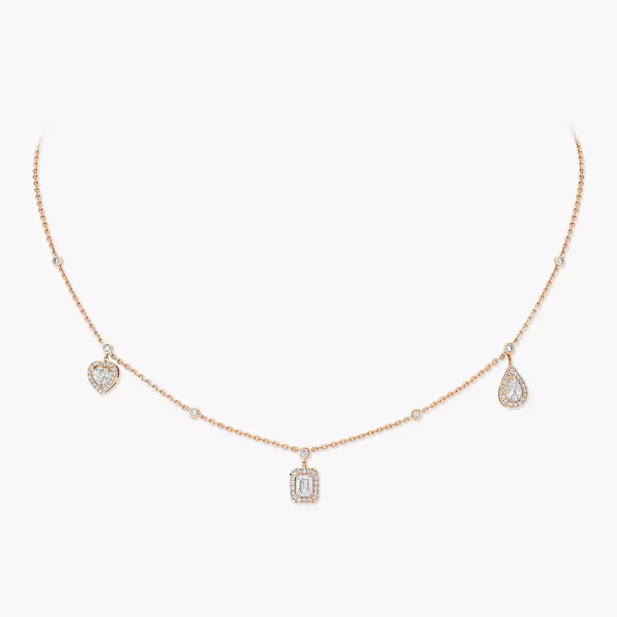 [Amore]My Twin Diamond Necklace in Silver