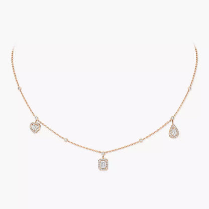[Amore]My Twin Diamond Necklace in Silver
