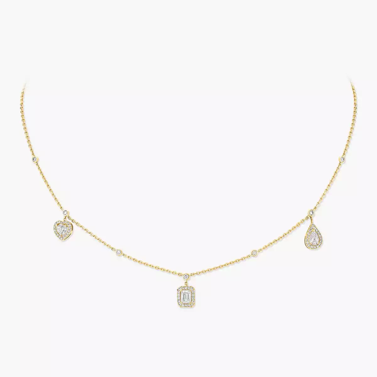 [Amore]My Twin Diamond Necklace in Silver