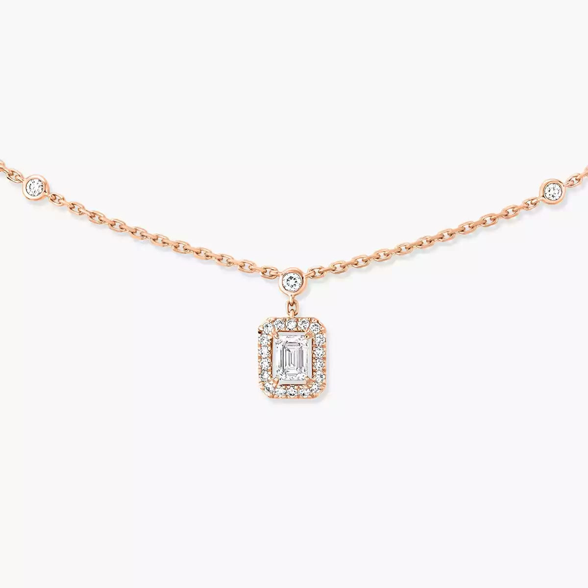 [Amore]My Twin Diamond Necklace in Silver