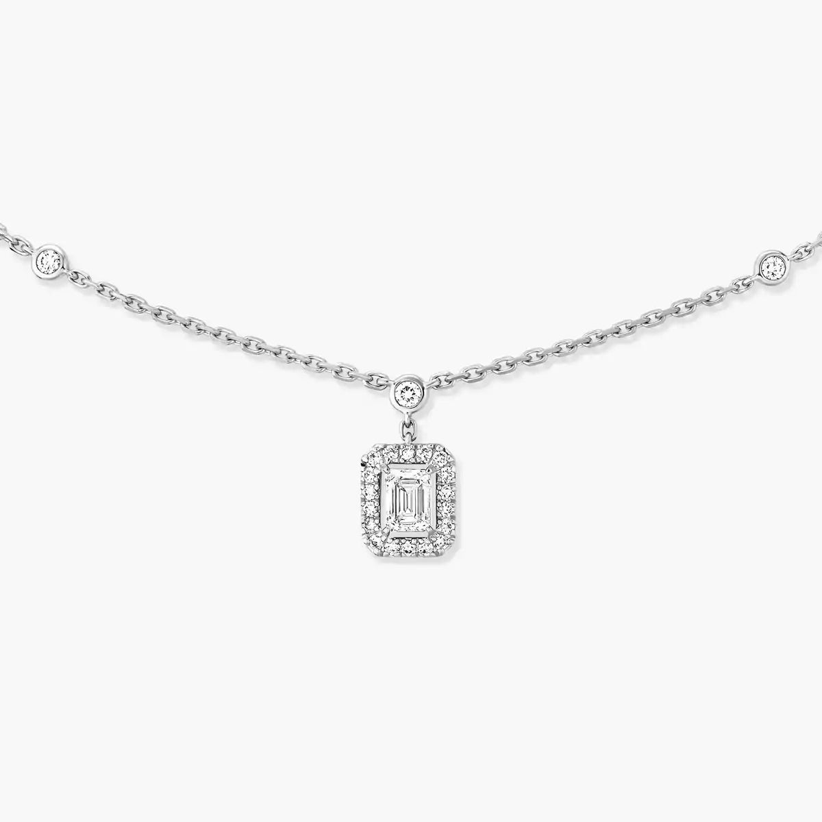 [Amore]My Twin Diamond Necklace in Silver