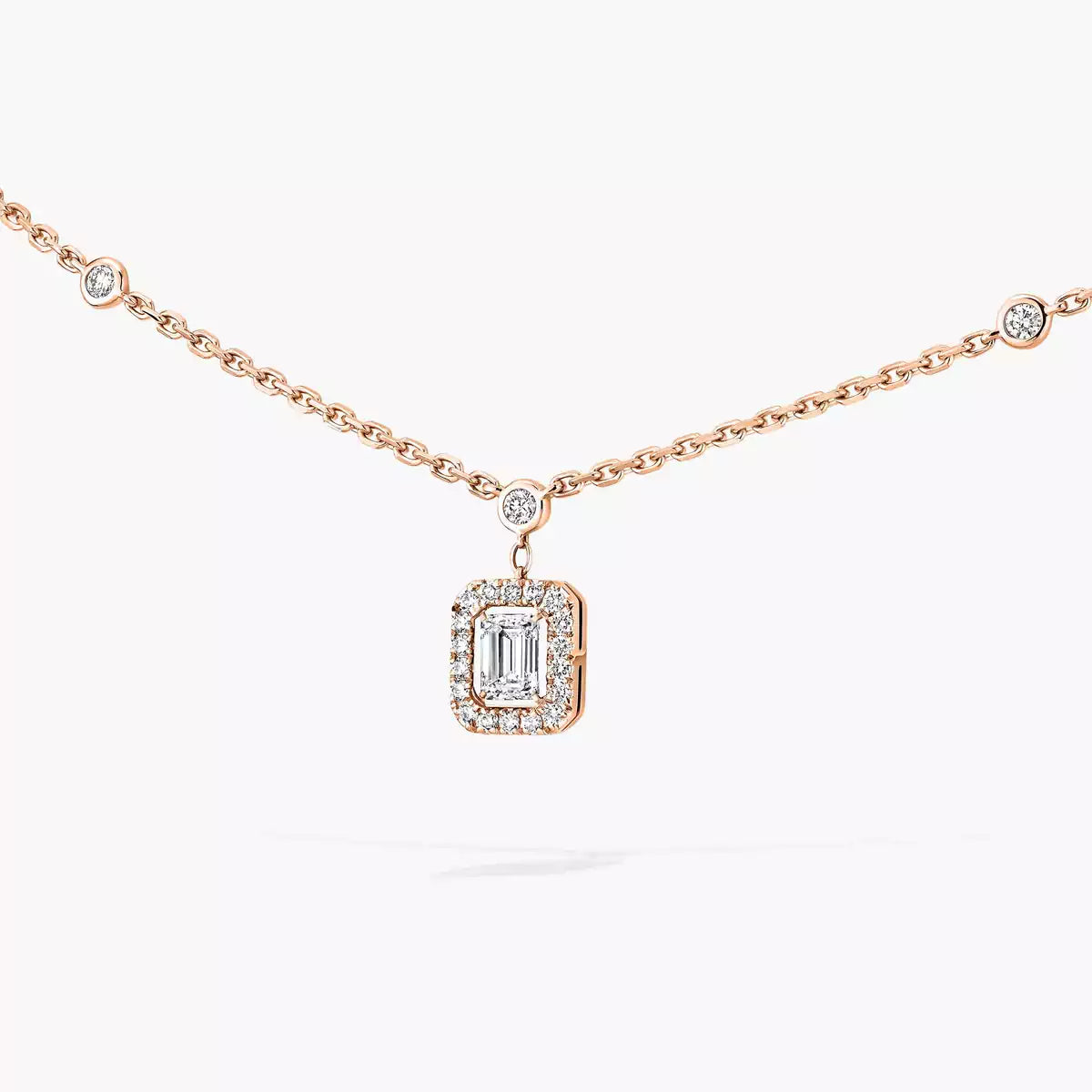 [Amore]My Twin Diamond Necklace in Silver