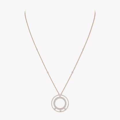 [Amore]Move Romane Long Pave_-Set Diamond Necklace