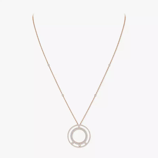 [Amore]Move Romane Long Pave_-Set Diamond Necklace