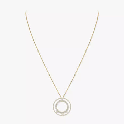 [Amore]Move Romane Long Pave_-Set Diamond Necklace