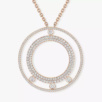 [Amore]Move Romane Long Pave_-Set Diamond Necklace