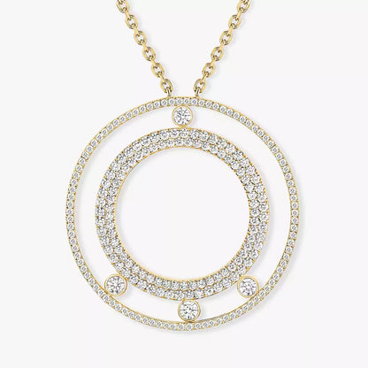 [Amore]Move Romane Long Pave_-Set Diamond Necklace