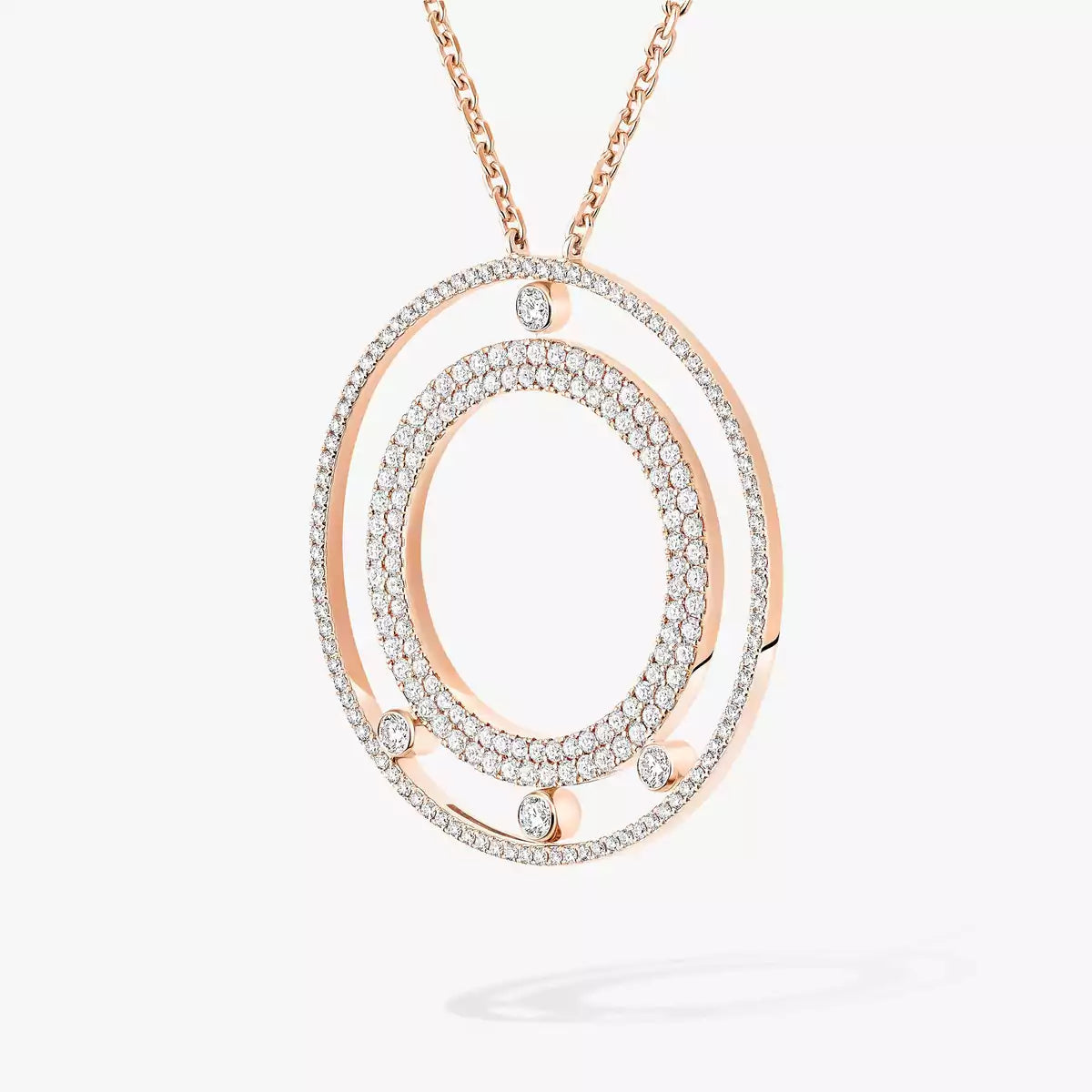[Amore]Move Romane Long Pave_-Set Diamond Necklace