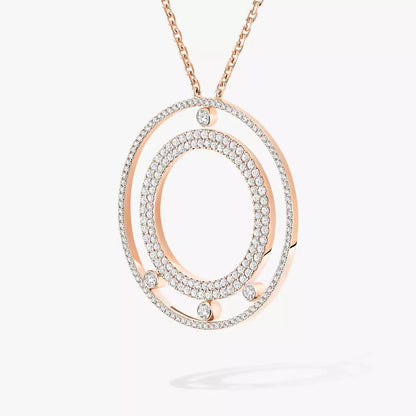 [Amore]Move Romane Long Pave_-Set Diamond Necklace