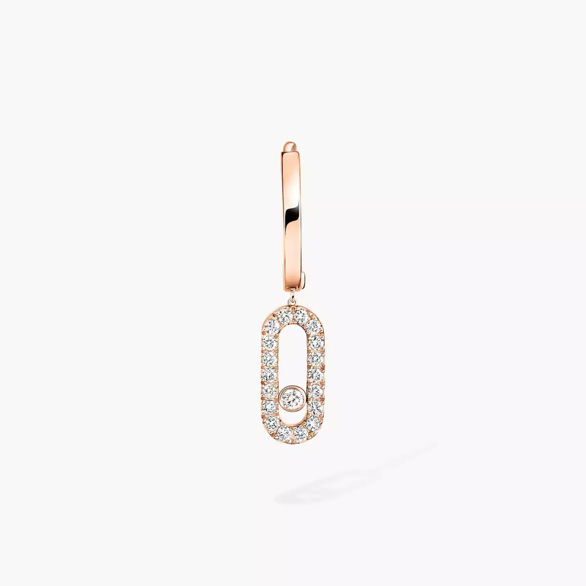 [Amore]Move Uno Single Diamond Hoop Earring