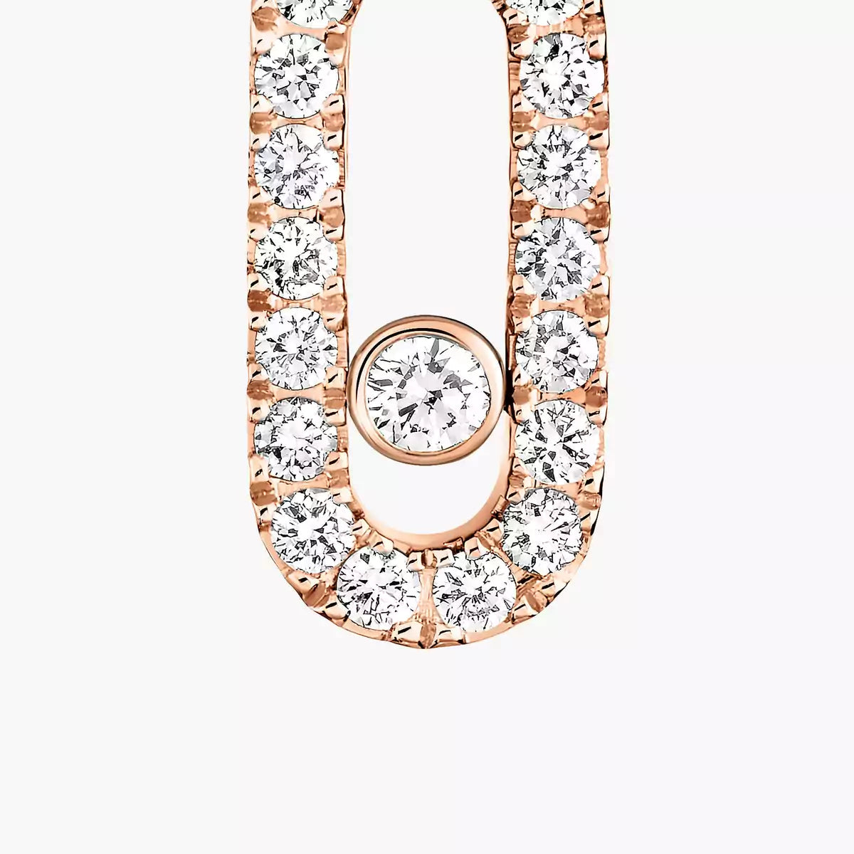 [Amore]Move Uno Single Diamond Hoop Earring