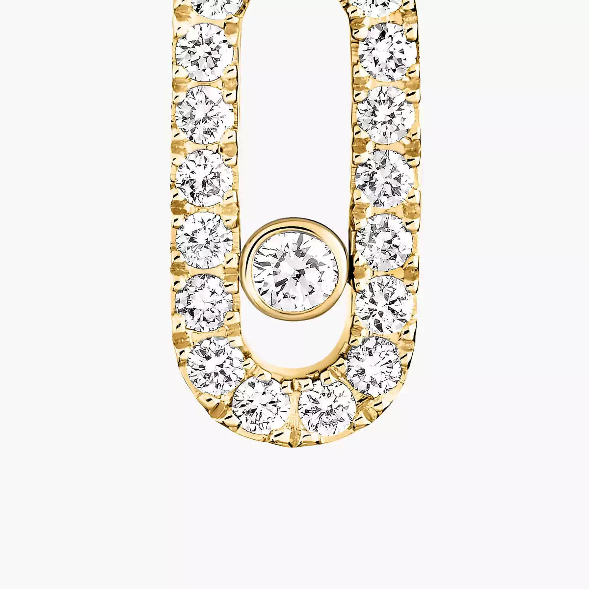 [Amore]Move Uno Single Diamond Hoop Earring