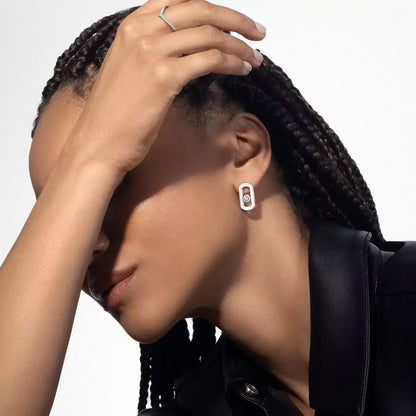 [Amore]So Move Diamond Earrings in Yellow Gold