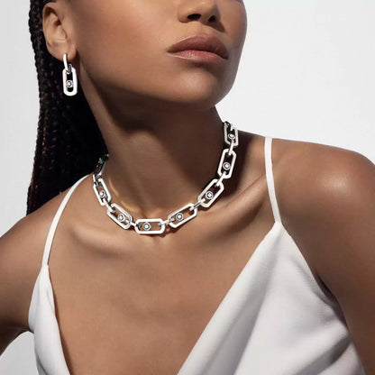 [Amore] So Move XL Diamond Hoop Earring