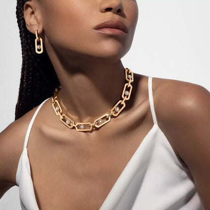[Amore] So Move XL Diamond Hoop Earring