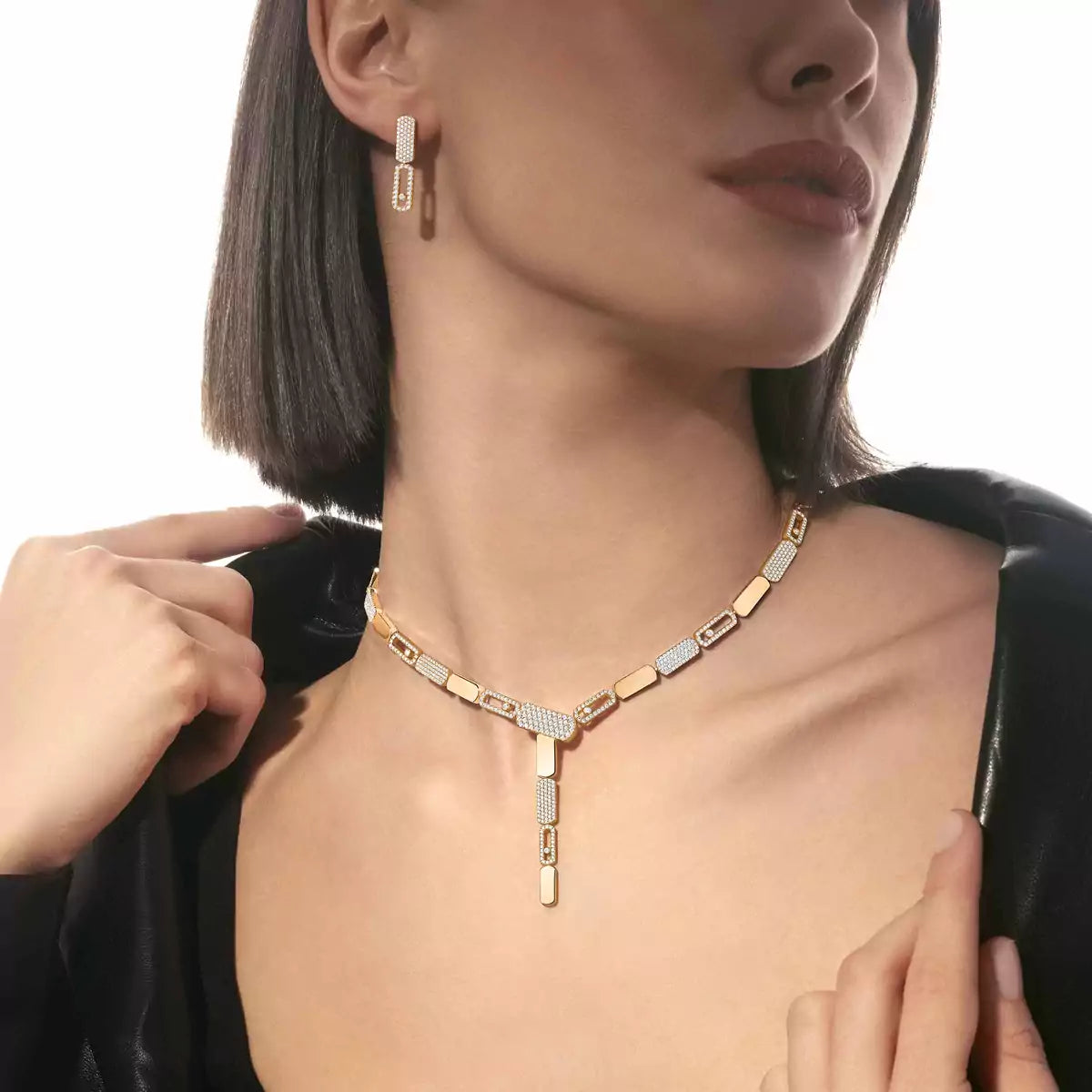 [Amore]Imperial Move SM Diamond Earrings