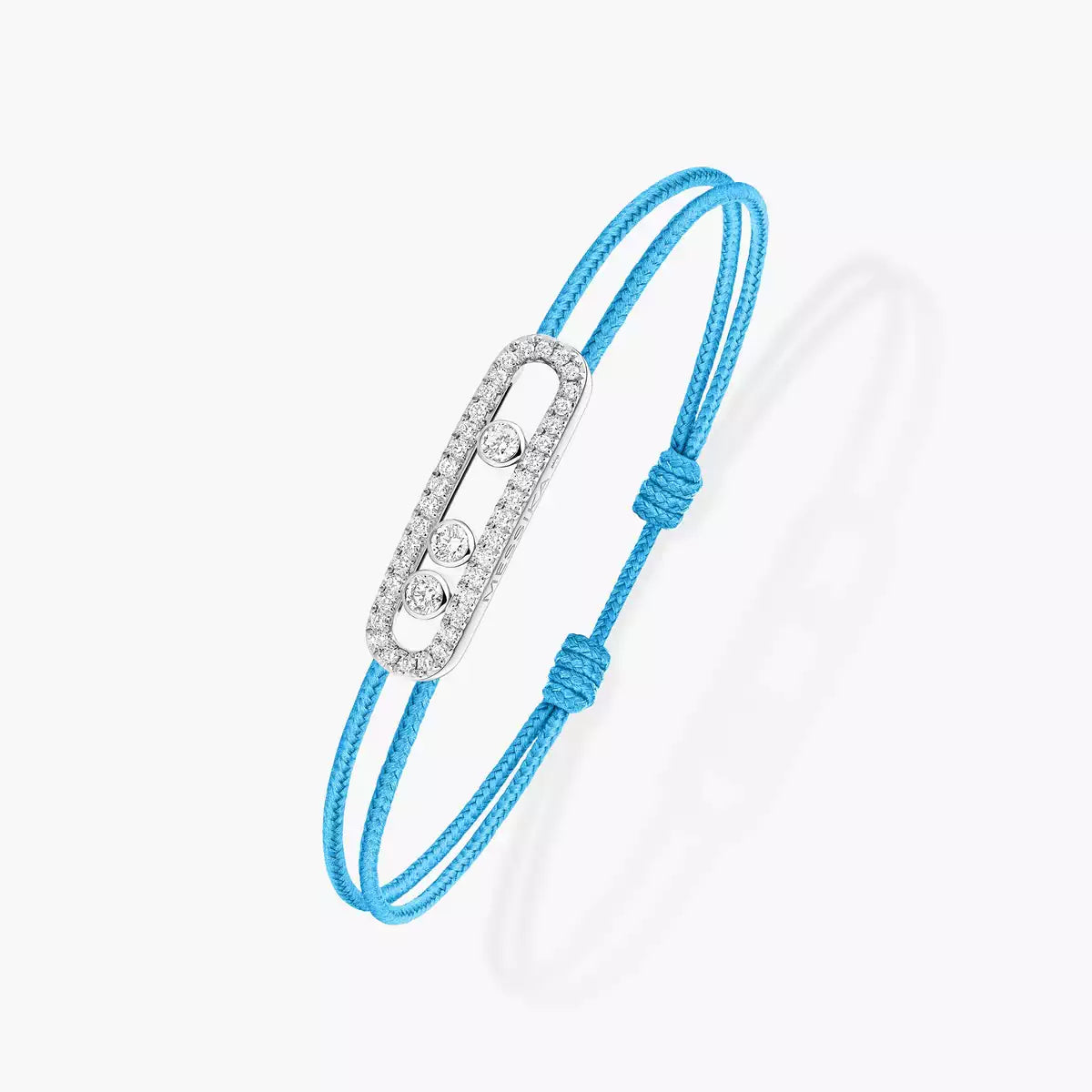[Amore]Messika Care(s) pink cord pavé bracelet