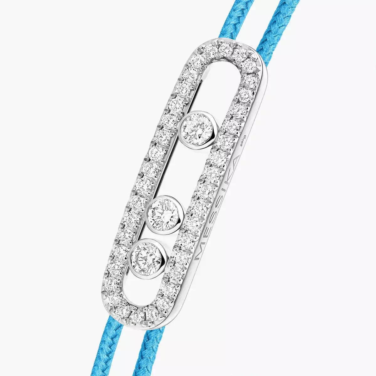 [Amore]Messika Care(s) pink cord pavé bracelet