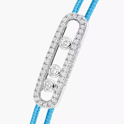 [Amore]Messika Care(s) pink cord pavé bracelet