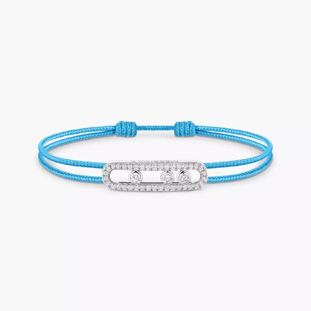 [Amore]Messika Care(s) pink cord pavé bracelet