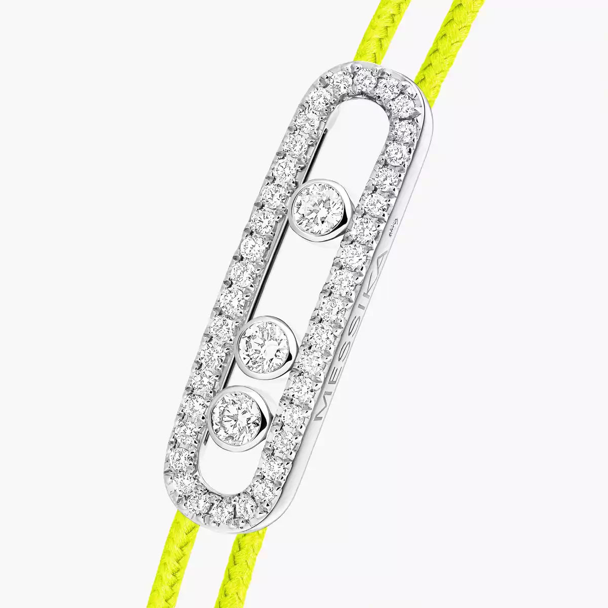 [Amore]Messika Care(s) pink cord pavé bracelet