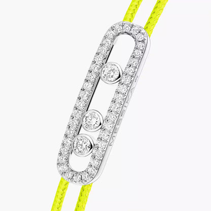 [Amore]Messika Care(s) pink cord pavé bracelet