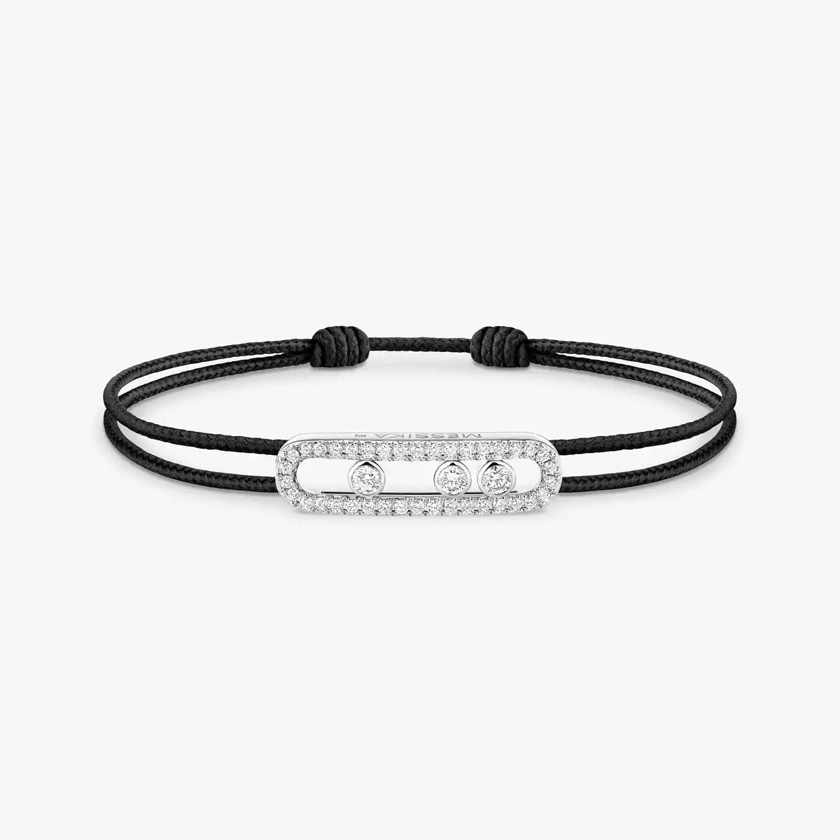 [Amore]Messika Care(s) pink cord pavé bracelet