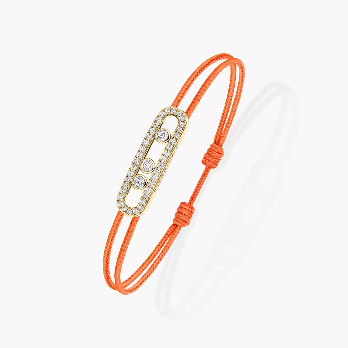 [Amore]Messika Care(s) pink cord pavé bracelet