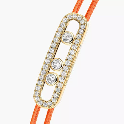 [Amore]Messika Care(s) pink cord pavé bracelet