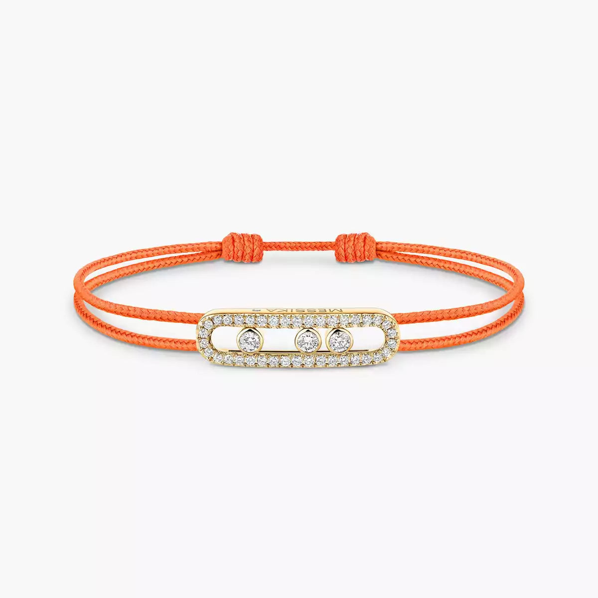 [Amore]Messika Care(s) pink cord pavé bracelet