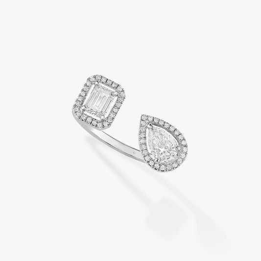[Amore]MY TWIN TOI & MOI SILVER DIAMOND RING