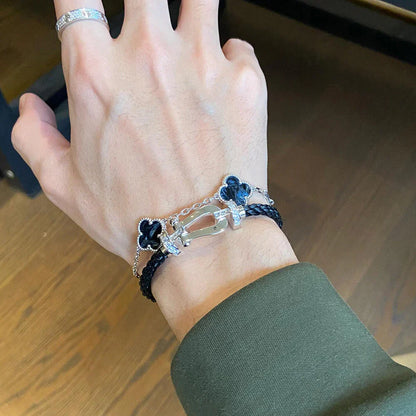 [Amore]CLOVER 5 MOTIF PIETERSITE BRACELET COLLECTION