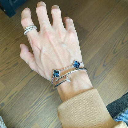 [Amore]CLOVER 5 MOTIF PIETERSITE BRACELET COLLECTION
