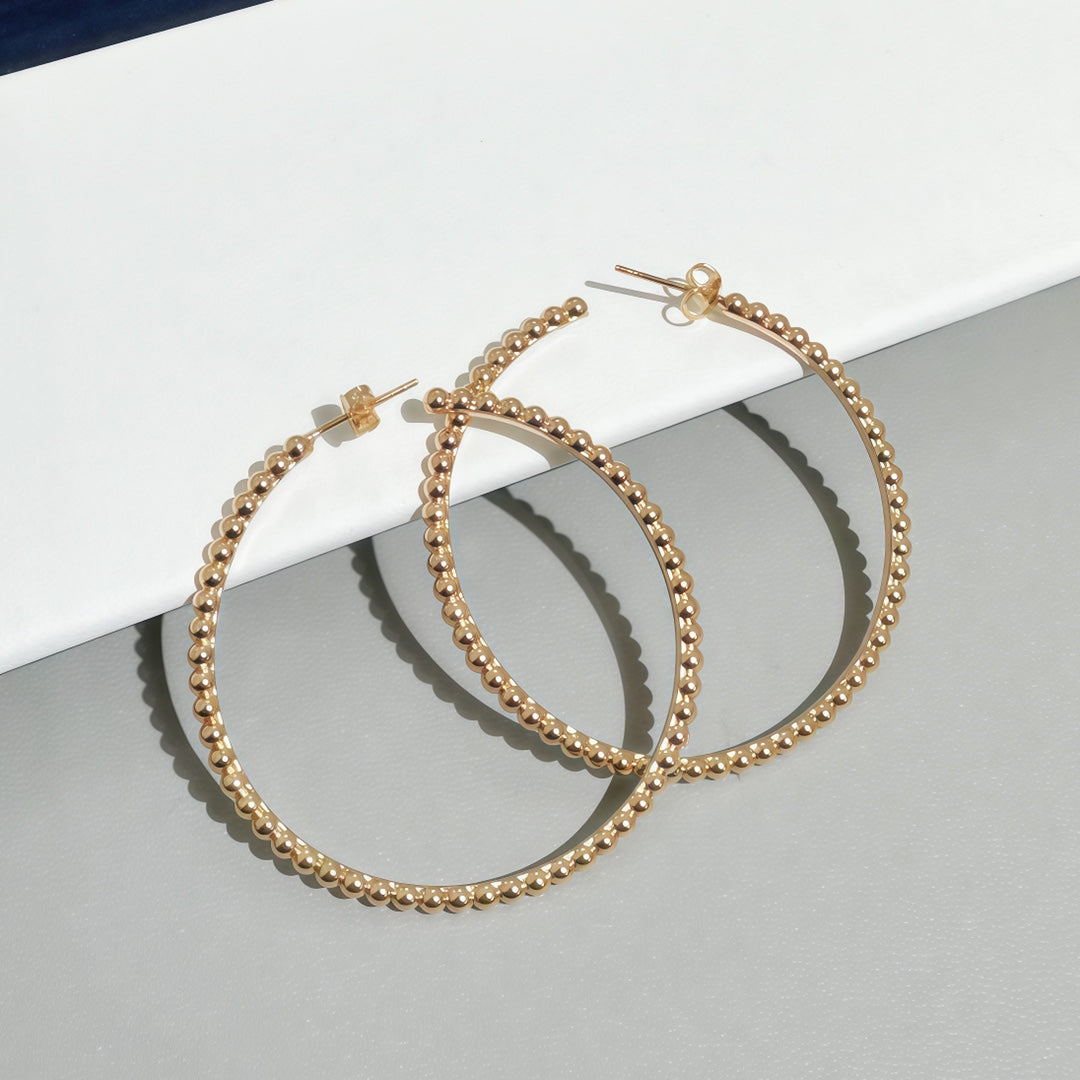 [Amore] SMOOTH BEAD STUD EARRINGS