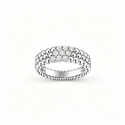 [Amore] THREE-ROW DIAMOND RING