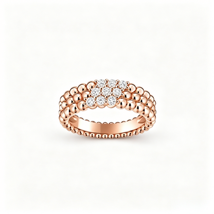 [Amore] THREE-ROW DIAMOND RING
