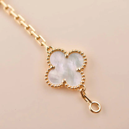 [Amore]CLOVER WHITE PEARL MOP 5 MOTIF BRACELET COLLECTION
